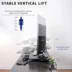 VIVO 36 inch Desk Converter, K Series, Height Adjustable Sit to Stand Riser - Image 4