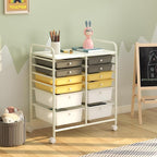 LDAILY 12 Drawer Rolling Storage Cart, Craft Cart Organizer on Wheels w/Metal - Image 2
