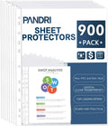 Sheet Protectors, PANDRI 900 Pack Clear Heavy Duty Plastic Page Protectors