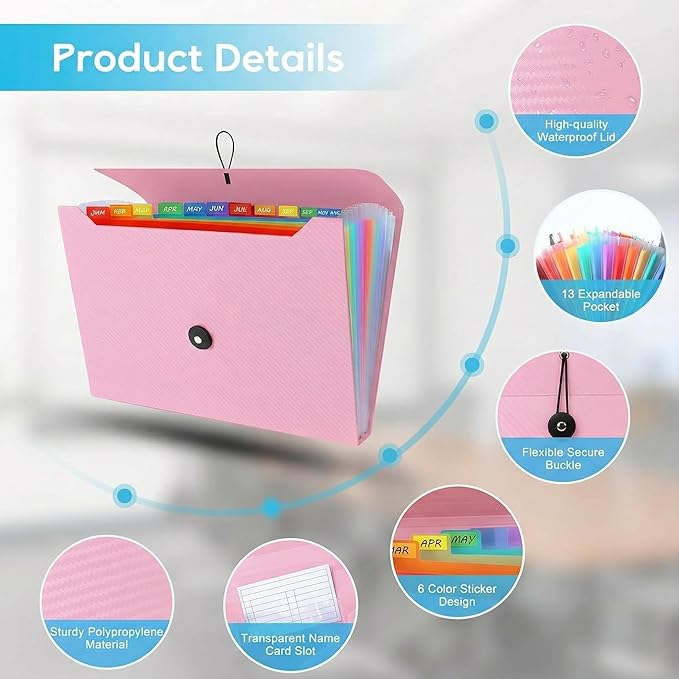Accordion File Organizer, Accordion Folder - Image 4
