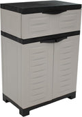 sunnydaze 34.5" garage storage cabinet with adjustable shelf, main product view