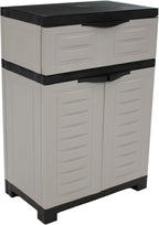sunnydaze 34.5" garage storage cabinet with adjustable shelf, main product view