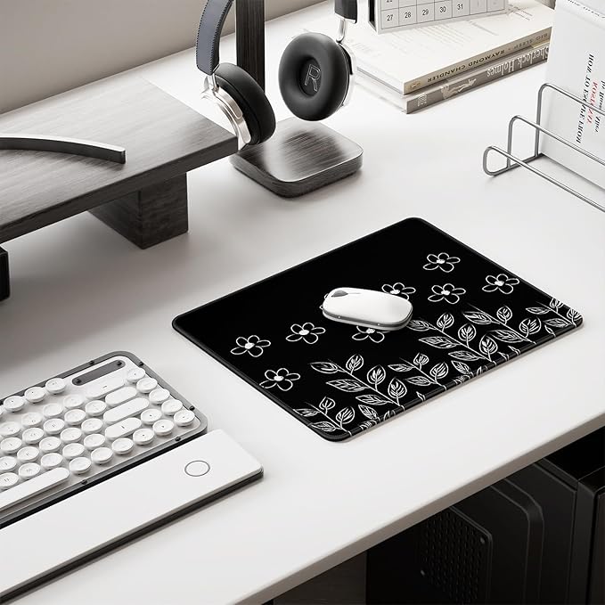 Auhoahsil Mouse Pad, 12 x 10 in Flower Theme Computer Mouse Pad - Image 6