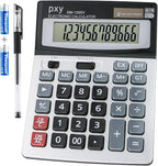 Desk Calculator 12 Digit Extra Large LCD Display, Touch Comfortable by PXY