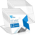 EHWINE 12 Pack 8.5 x 11 Acrylic Sign Holder Horizontal, Slanted Back Paper by EHWINE
