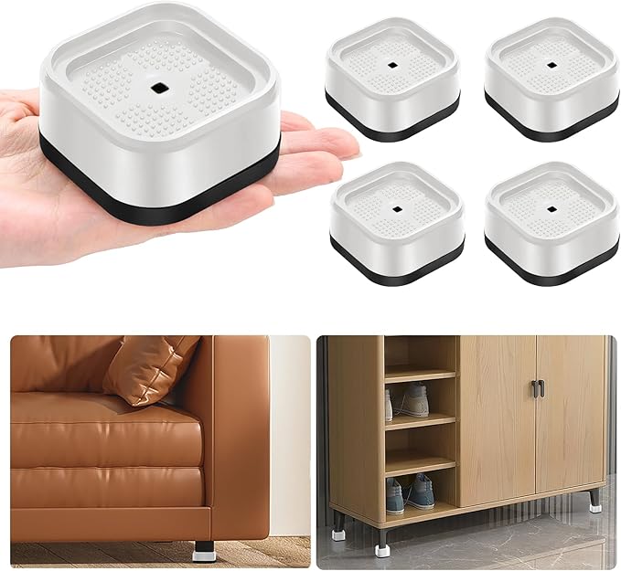 shouwuhho 4 Pack Furniture Risers Adjustable Bed Risers Heavy Duty Lifts Height by EnjoyLifeEnjoyHappiness