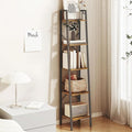 Hzuaneri Ladder Shelf, Bookshelf Bookcase, Freestanding Corner Storage Shelve by Hzuaneri