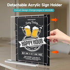 Yeahjiae 6 Pack T-Shaped Acrylic Sign Holder 8.5 x 11, Double Sided Clear Stand - Image 6