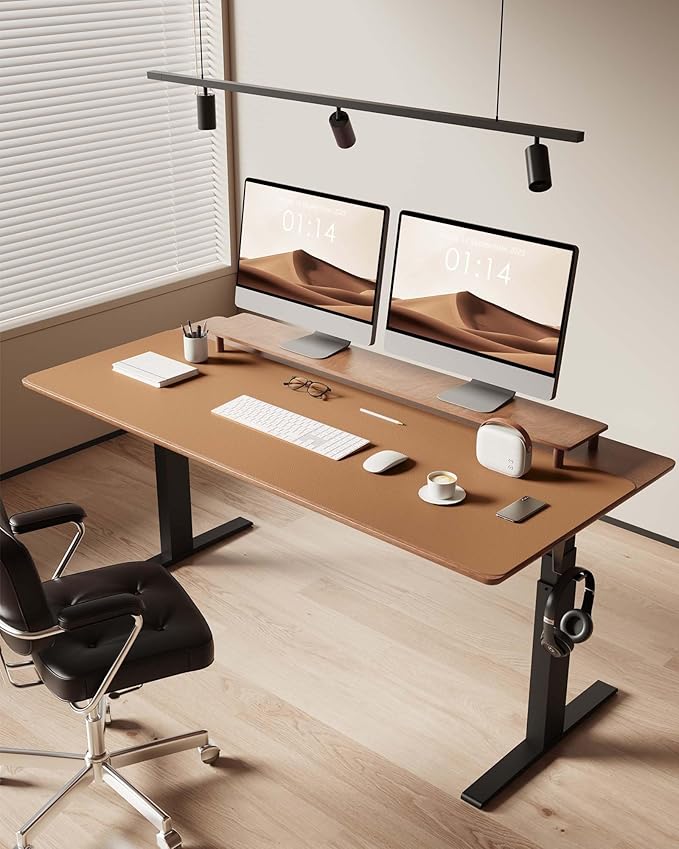 YSAGi Leather Desk Protector, Office Mat, Large Mouse Mat, Non-Slip PU Leather - Image 3