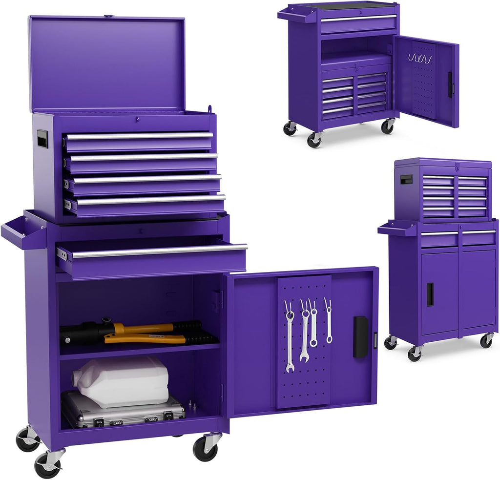 dreamade 5-drawer tool chest combo, rolling tool cabinet, main product view
