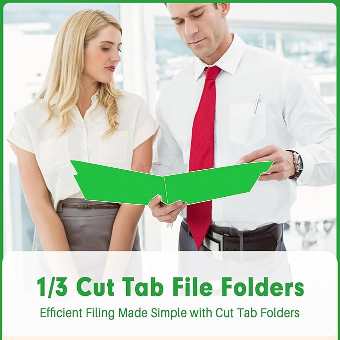 File Folder, PANDRI 120 Pack File Folder, 1/3 Cut Tab, Letter Size, Filing - Image 6