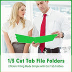 File Folder, PANDRI 120 Pack File Folder, 1/3 Cut Tab, Letter Size, Filing - Image 6