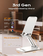 LISEN Tablet Stand for iPad Stand Holder Desk, Foldable Home Office Desk - Image 2