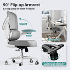 tralt office chair - ergonomic desk chair with showing dimensions