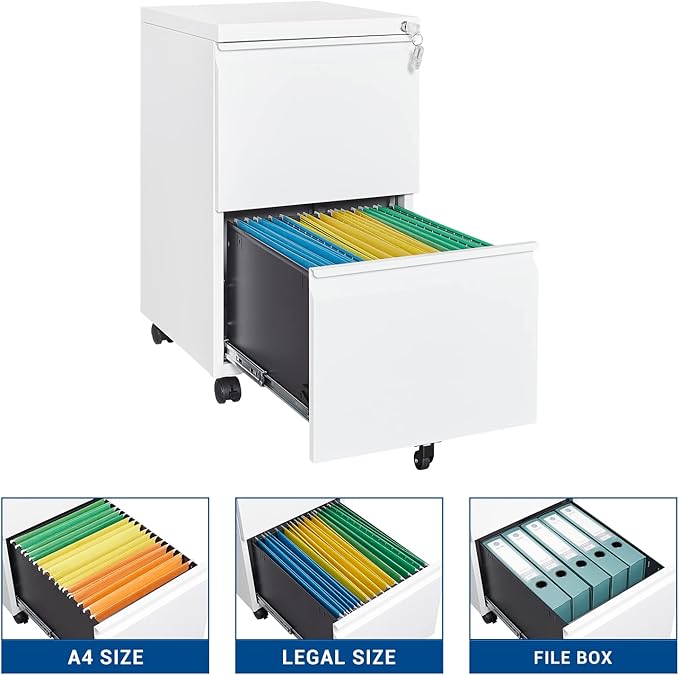 Fesbos 2 Drawer Vertical File Cabinet - Image 6