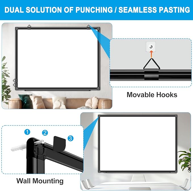 H-Qprobd 48"x36" Magnetic White Board Dry Erase Wall Mount Whiteboard - Image 4