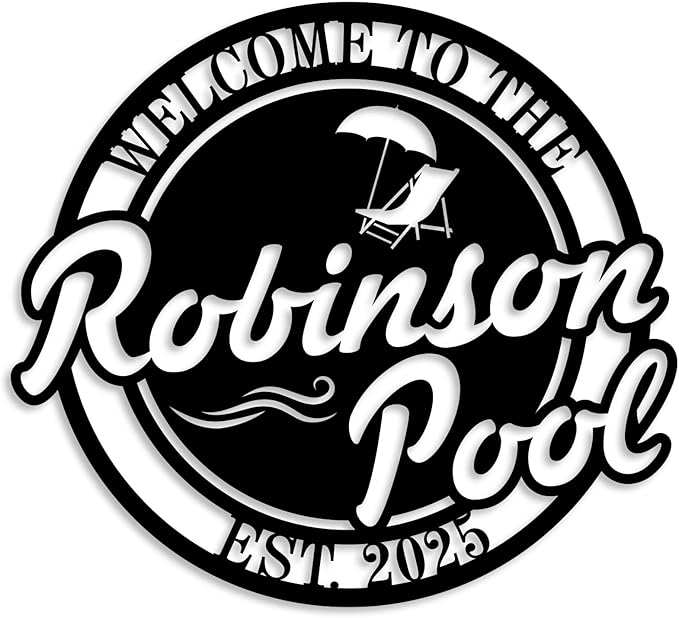 Swimming Pool Metal Sign, Personalized Pool Sign, Pool Metal Sign, Poolside by ENFODREAM