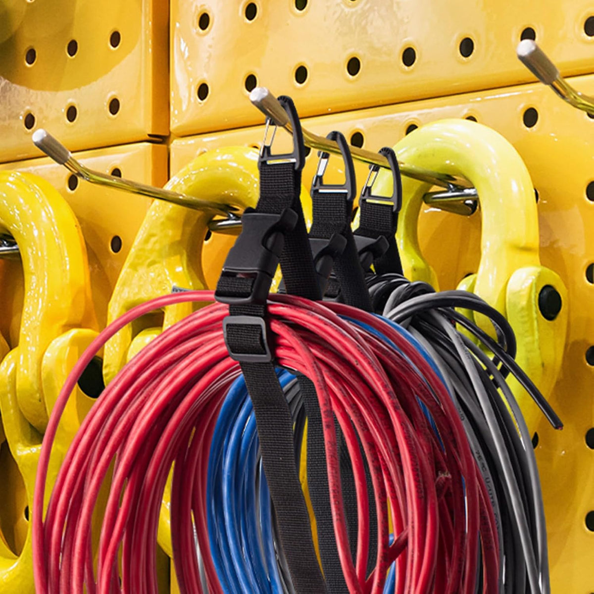36 Pack Adjustable Extension Cord Holder Straps,Black