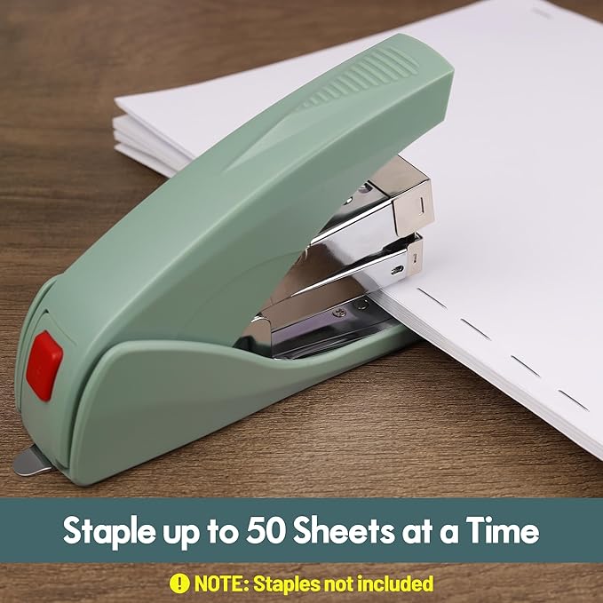 AFMAT Effortless Stapler for Desk, 50 Sheet Capacity, Low Force, Built-in - Image 3