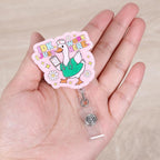 IDK I Just Work Here Funny Silly Goose Nurse Badge Reel, Name Tag Badge Buddy - Image 4