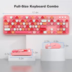 MOFII Wireless Keyboard and Mouse Combo, 2.4GHz Retro Full Size - Image 6