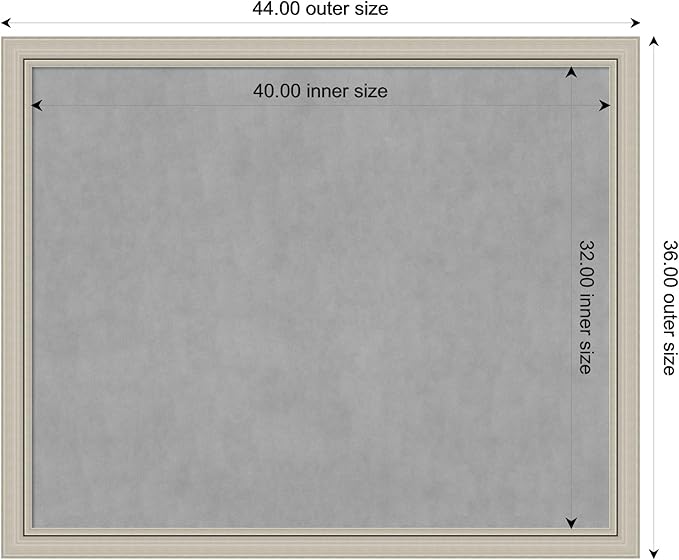 Amanti Art Silver Framed Magnetic Board 36x44 X-Large Vision Board - Image 3