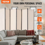 VEVOR Room Divider, 6 Panel Room Divider, Folding Privacy Screen and Portable - Image 2