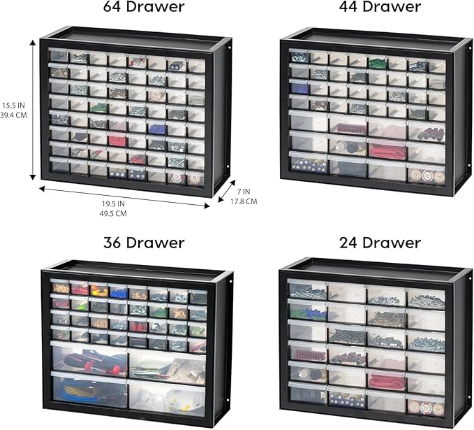 IRIS USA Small Plastic Drawer Organizer, Stackable Teacher Toolbox Crayon Small - Image 4