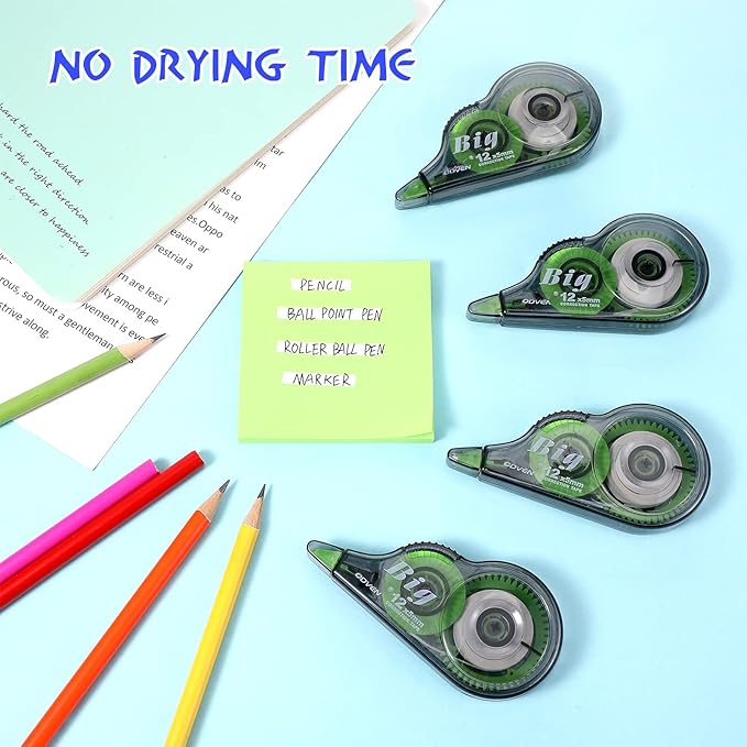 Yexiya 48 Pieces Correction Tapes Original Correction Wide Eraser Applicator - Image 4