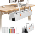SUREUP9 No Drill Under Desk Cable Management Tray, Fabric Cable Management