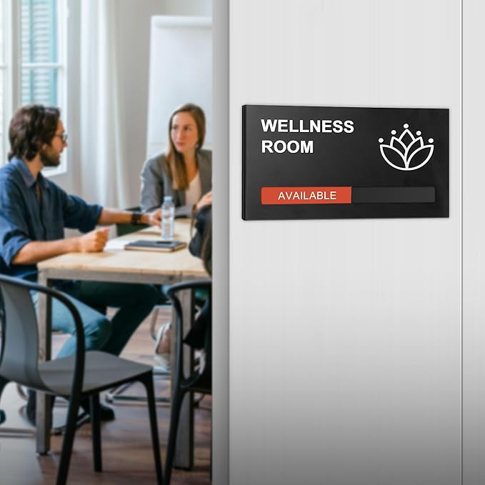 Wellness Room Office Sign, Do Not Disturb Privacy Slide Door Sign, In Use And - Image 5
