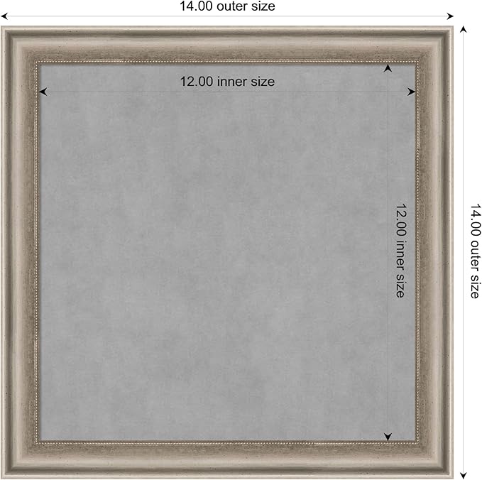 Amanti Art Silver Framed Magnetic Board 14x14 X-Small Vision Board - Image 4