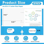 Two Pocket Portfolio Folders, PANDRI 60 Pack 3 Hole Punched 2 Pocket Folders - Image 2