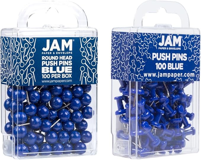 JAM PAPER Colorful Push Pins - Image 2