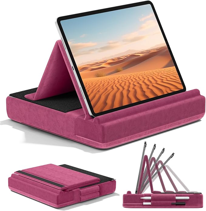 KDD Tablet Pillow Stand, Bed and Desk, Foldable Soft Pad Dock by KDD