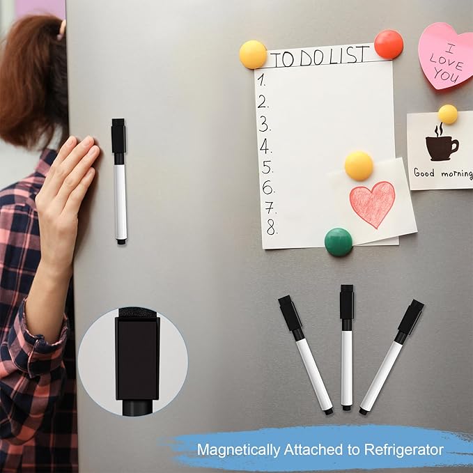 Kosiz 200 Pcs Magnetic Dry Erase Markers Fine Point Tip Whiteboard Markers - Image 4