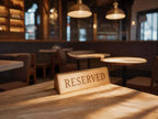Wood Table Top Seating Reserved Signs - Image 5