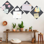 Bouiexye Felt Cork Board Tiles 6 Pack Grey Bulletin Boards 12"x12" - Image 5