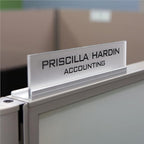 Printex Design - Personalized Office CUBICLE Name Plate & Sign. Modern Aluminum - Image 2
