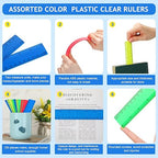 Zonon 100 Pcs 6 Inch Rulers Bulk Plastic Flexible Small Straight Rulers - Image 6