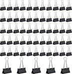 60 PCS Large Binder Clips – 2Inch 51mm Big Black Metal Paper Clamps, Extra by Unknown
