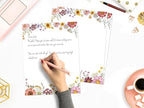 Flower Paper Stationery, Floral Letterhead Paper 8.5 x 11 Inches, 50 Sheets - Image 5