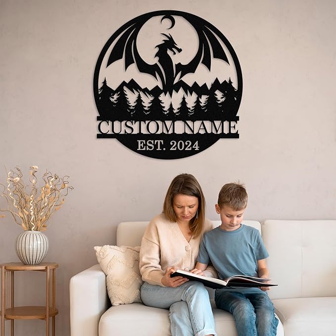 Dyoart Personalized Dragons Metal Signs - Image 5