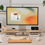 ROCDEER Bamboo Monitor Stand Riser by Rocdeer