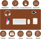 PU Leather Desk Pad Protector Gaming Mouse Pad Non Slip Desk Mat - Image 5