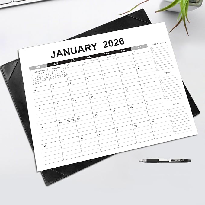 Desk Calendar 2026-2027 with Desk Mat – 22" x 17" Large Desk Pad Calendar Runs - Image 5