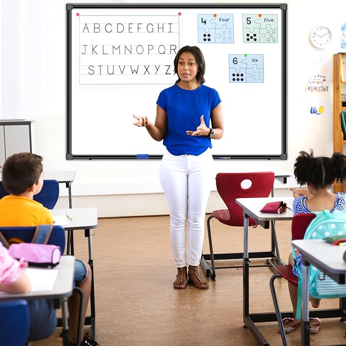 H-Qprobd 48"x36" Magnetic White Board Dry Erase Wall Mount Whiteboard - Image 6