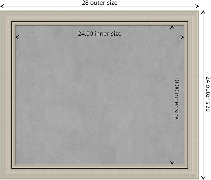 Amanti Art Silver Framed Magnetic Board 24x28 Medium Vision Board - Image 4