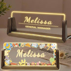 Personalized Acrylic Light Up Name Plate by Unknown