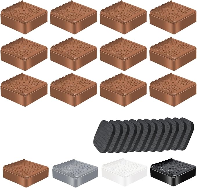 shouwuhho Furniture Risers, 12 Pack Bed Risers by EnjoyLifeEnjoyHappiness